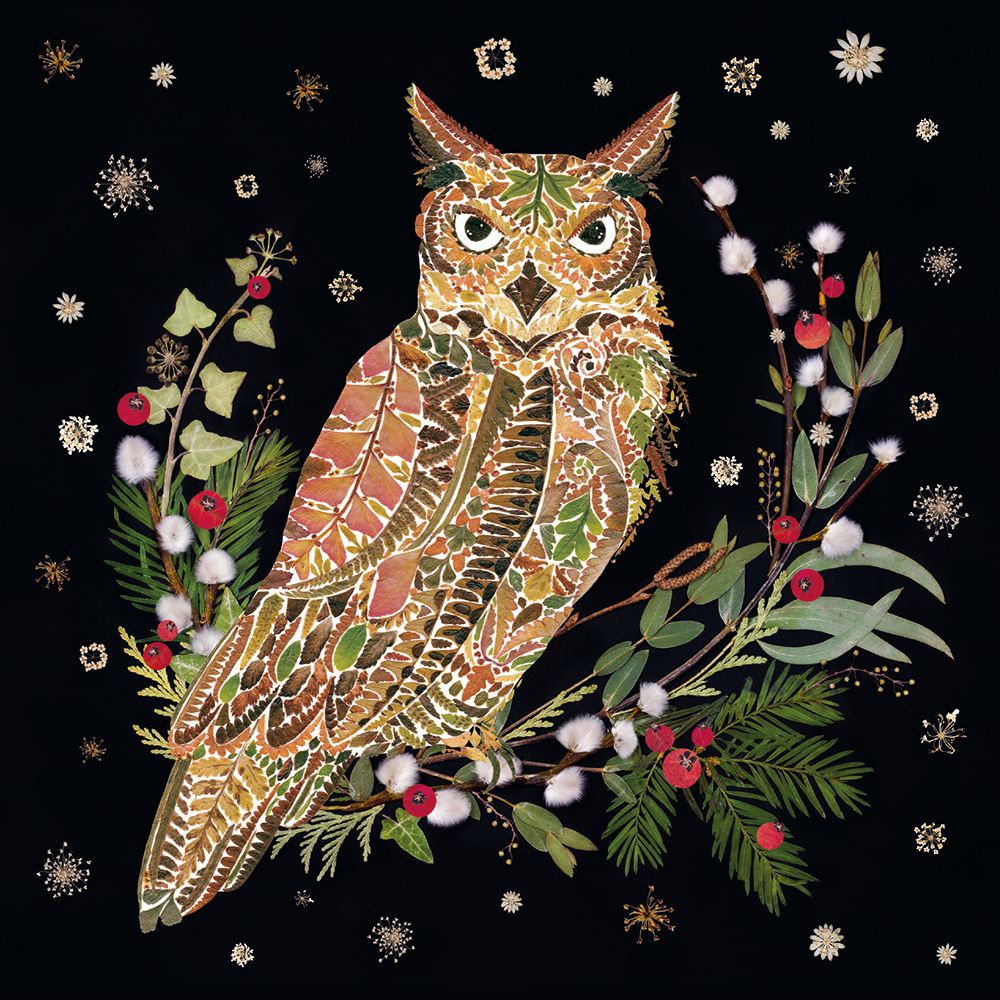 Helen Ahpornsiri Horned Owl Christmas Card Pack