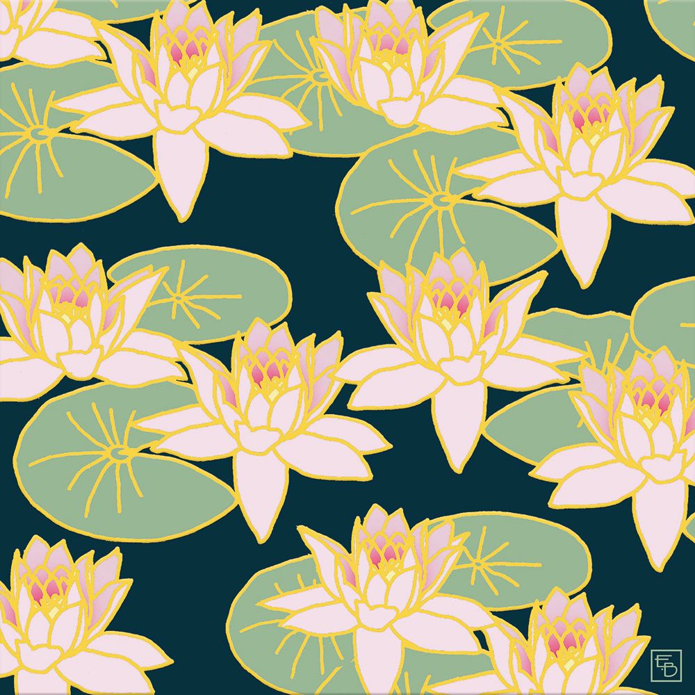 Emily Burningham Waterlilies Art Card