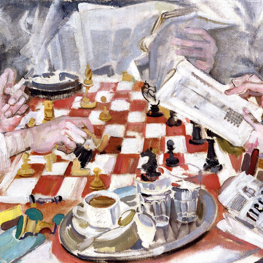 Max Oppenheimer A Game of Chess Art Card