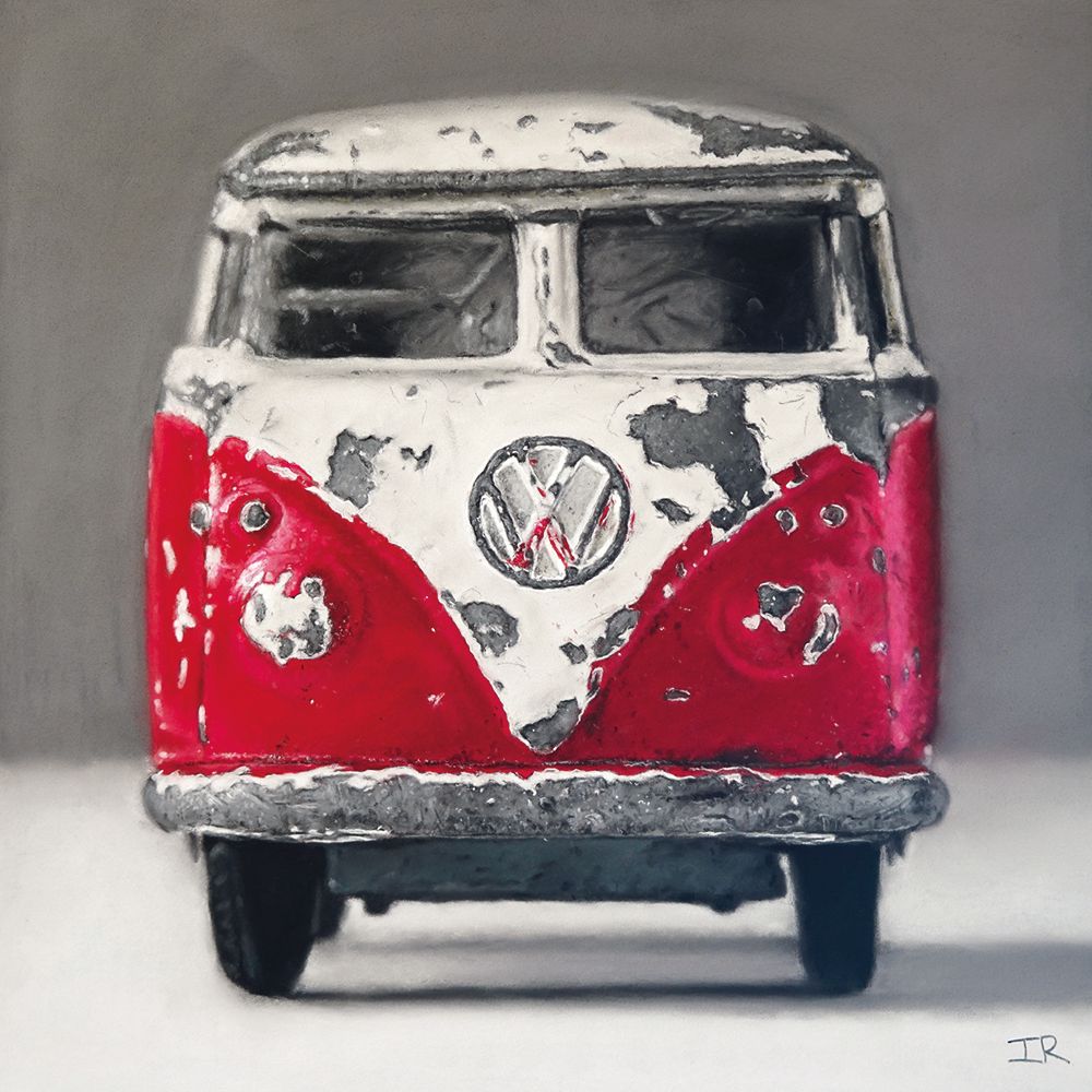 Ian Rawling Red Camper Art Card
