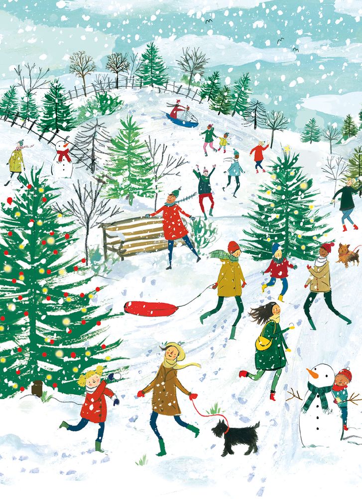 Clair Rossiter Fun in the Snow Christmas Card Pack