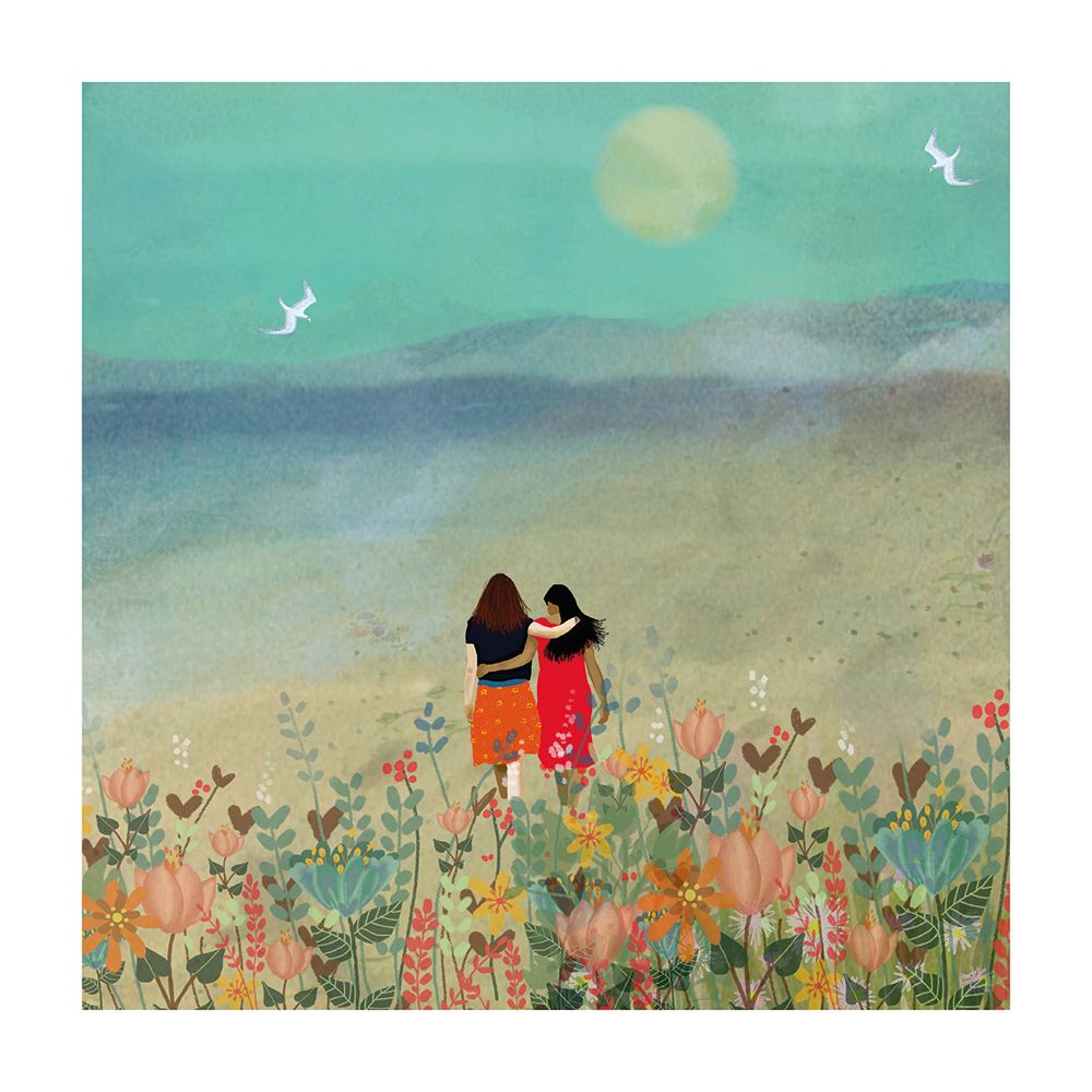 Angela Holland Beach Walk Art Card