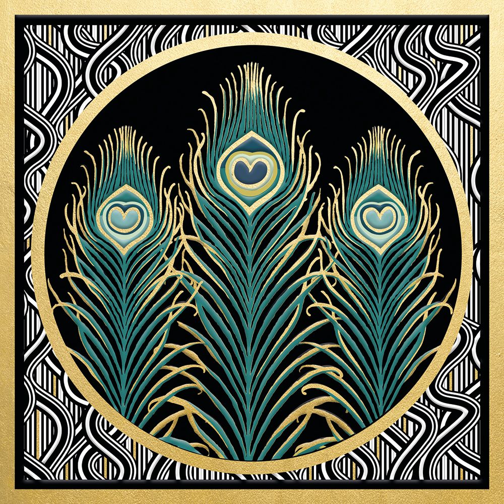 Matthew Williamson Peacock Hearts Art Card