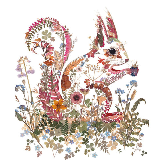 Helen Ahpornsiri Wildwood Red Squirrel Art Card | Blank Inside
