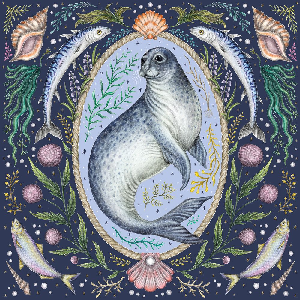 Catherine Rowe Cornish Seal Art Card