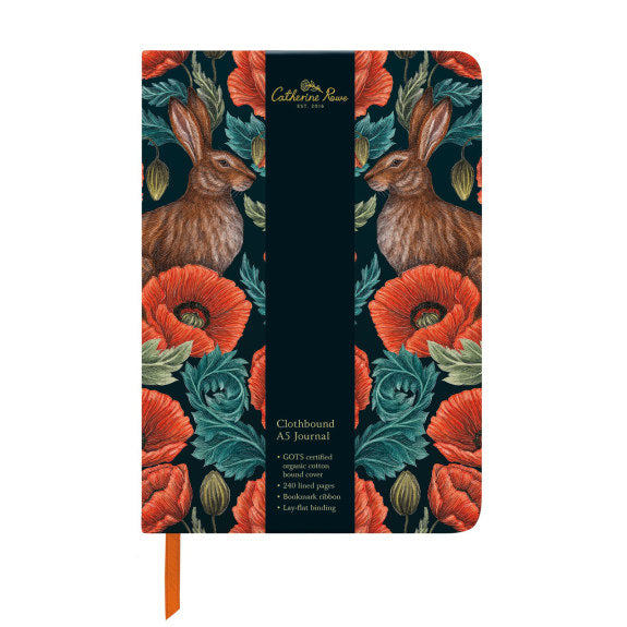 Poppy Red - A5 Clothbound Journal
