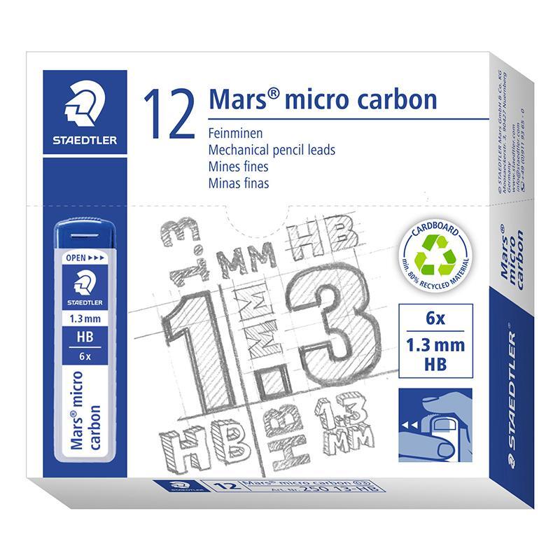 Staedtler Mars micro carbon 250 leads, 1.3 mm HB