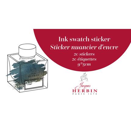 Herbin, 20 ink swatch stickers
