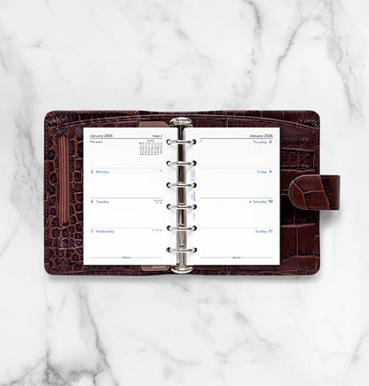 Week On Two Pages Diary - Pocket 2026 | English