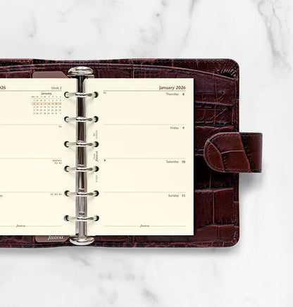 Week On Two Pages Diary - Pocket Cotton Cream 2026 English