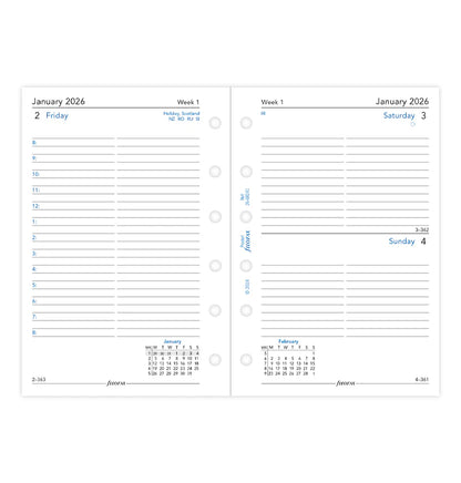 One Day On A Page Diary With Appointments - Pocket 2026 | English