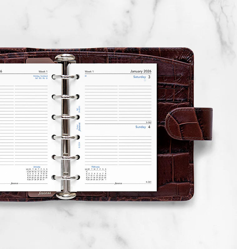 One Day On A Page Diary With Appointments - Pocket 2026 | English