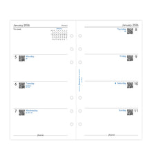 Week On Two Pages Diary Personal 2026 | English