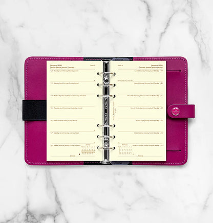 Week On One Page Diary - Personal Cotton Cream 2026 | Multilanguage