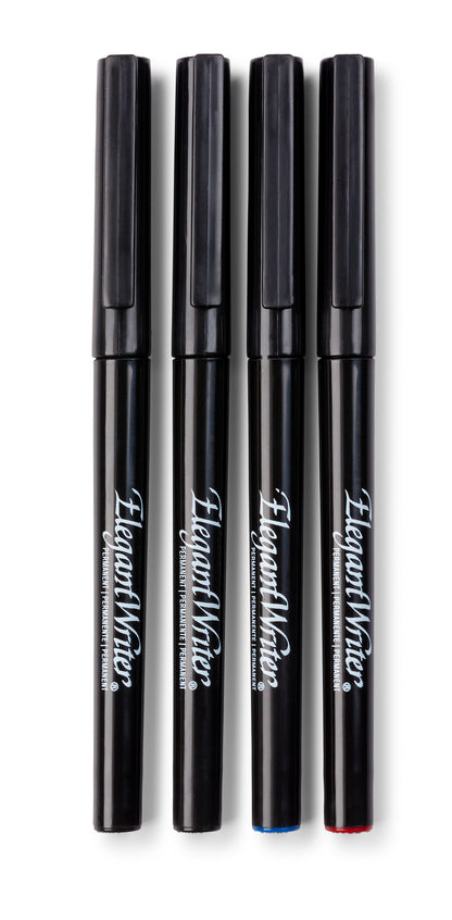 Speedball Permanent Elegant Writer Calligraphy Marker Set of 4, 1.3mm