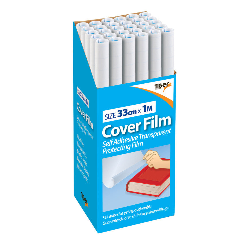 Tiger Self-Adhesive Book Cover Film – 33cm x 1m
