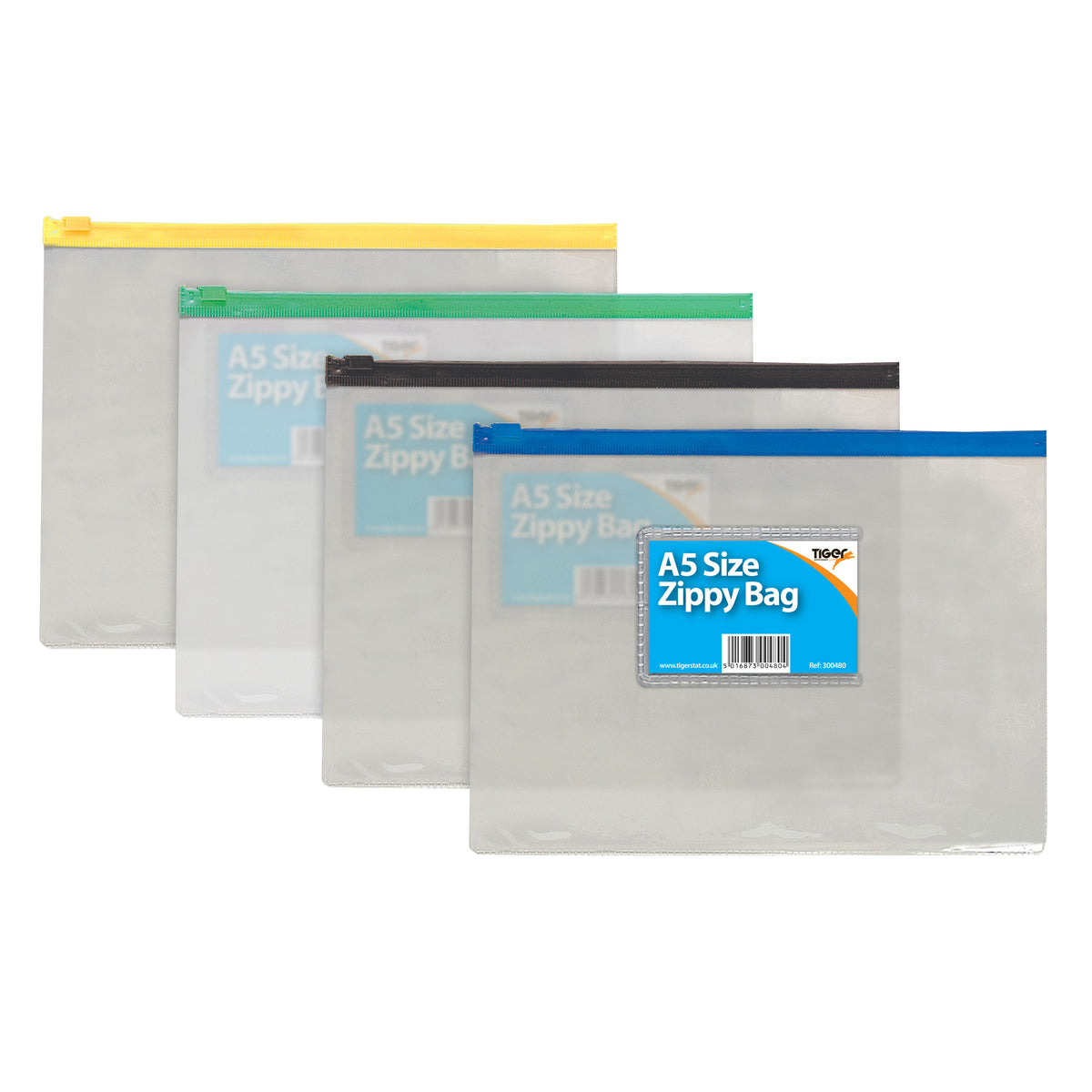 Tiger A5 Clear PVC Zippy Bag