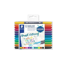 Staedtler Design Journey Double-Ended Lettering Pens 3004 – Box of 12 Assorted Colours