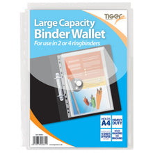 Tiger A4 Large Capacity Ring Binder Wallet – Clear