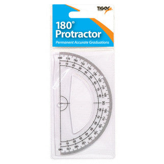 Tiger 180 Degree Protractor – Clear