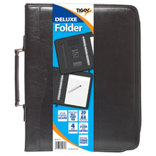 Tiger A4 Deluxe Folder – Black, open