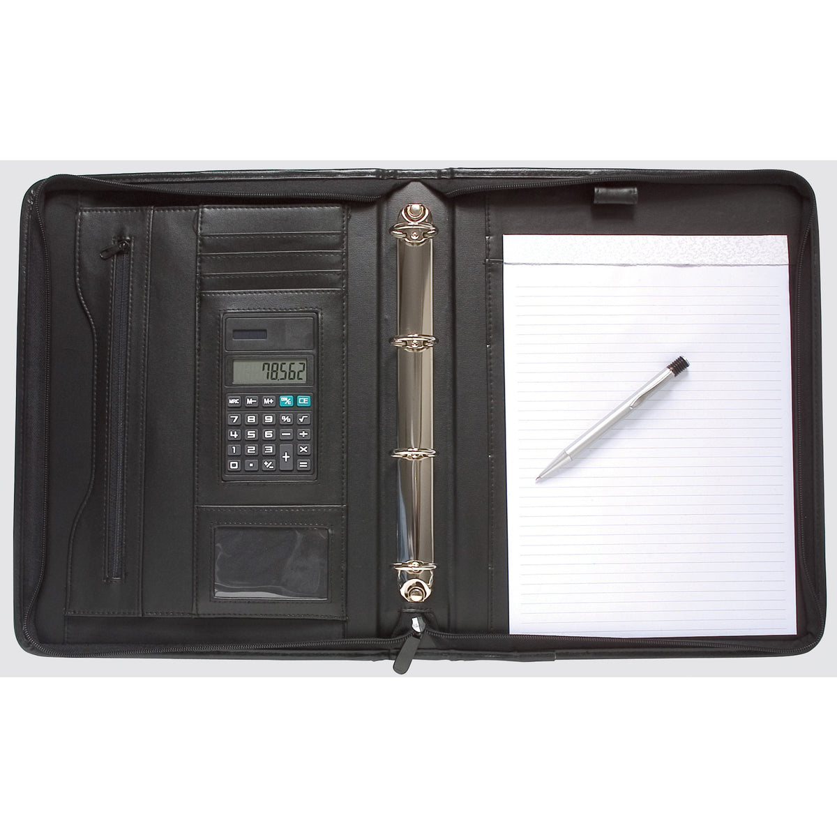 Tiger A4 Deluxe Folder with Calculator – Black