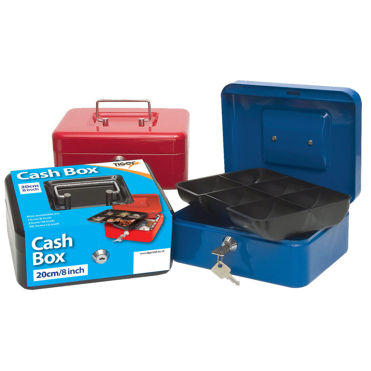 Tiger 20cm Cash Box – Assorted Colours