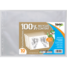 Tiger A3 Landscape Punched Pockets – Pack of 10