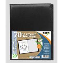 Tiger A4 Professional Display Book – 20 Pockets, Black