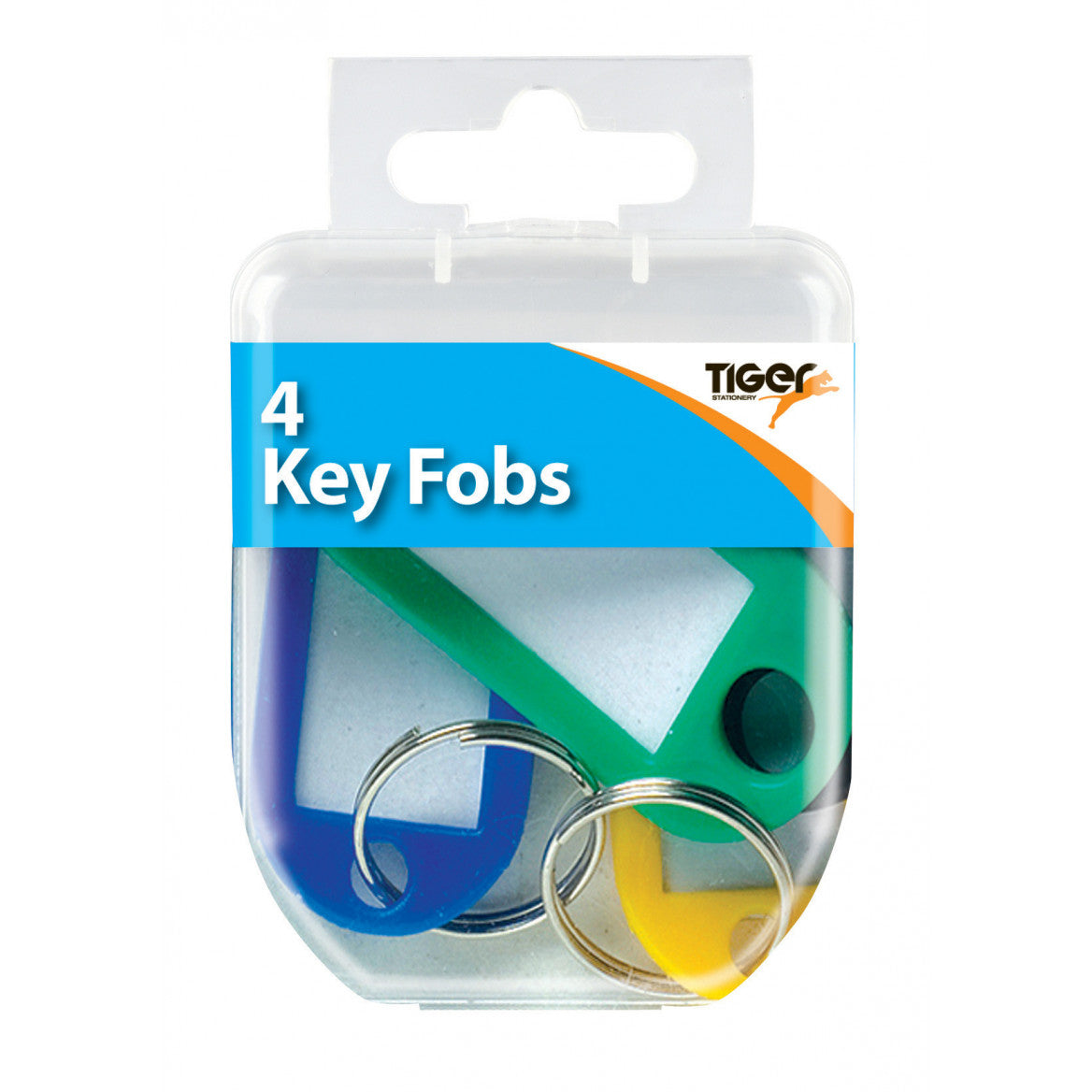 Tiger Coloured Key Fobs – Pack of 4