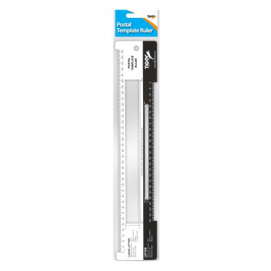 Tiger Postal Template Ruler – Heavy Duty Plastic