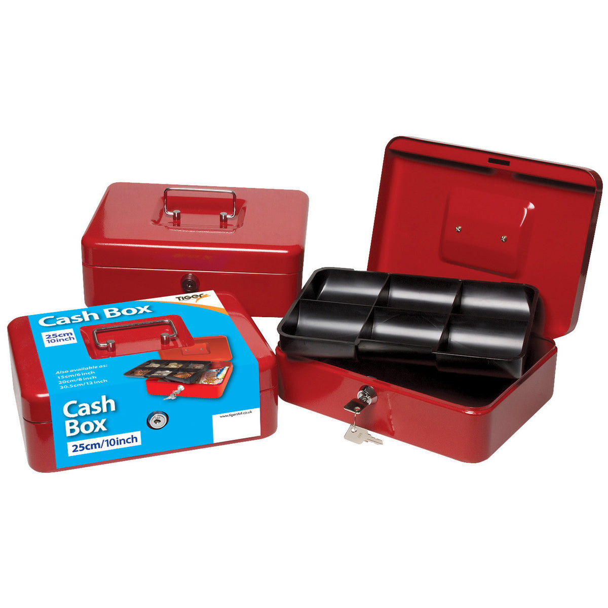 Tiger 25cm (10in) Cash Box – Red