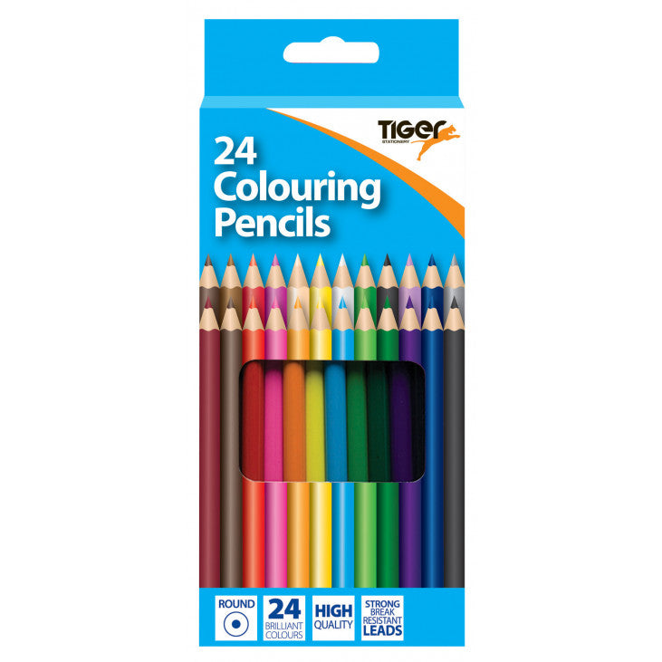 Tiger Full Length Colouring Pencils – Box of 24