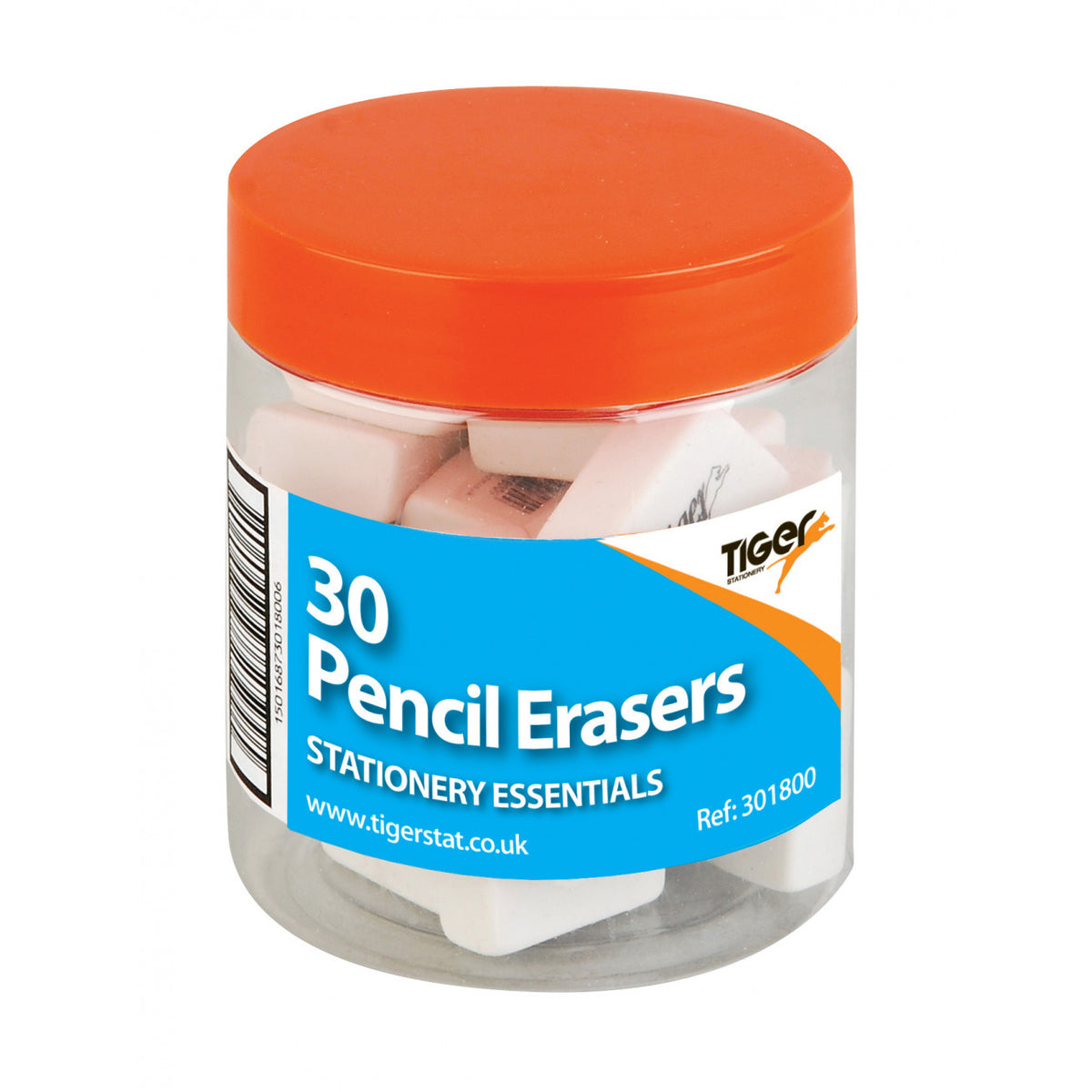 Tiger Pencil Erasers – Tub of 30 Medium
