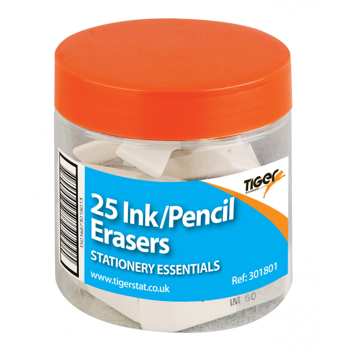 Tiger Ink and Pencil Erasers – Tub of 25