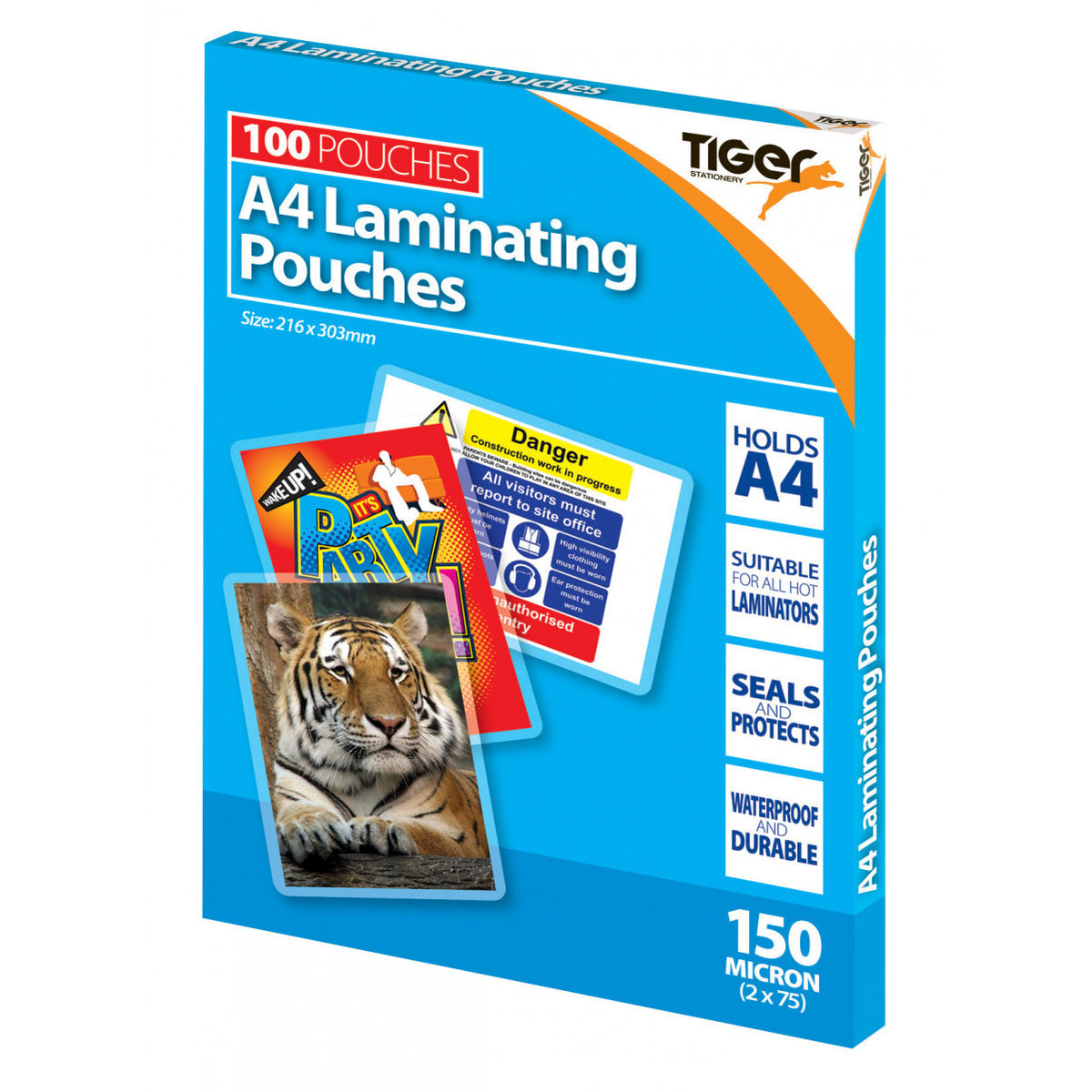 Tiger A4 Laminating Pouches – Box of 100