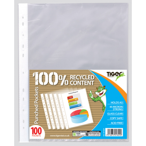 Tiger A5 Punched Pockets – Pack of 100