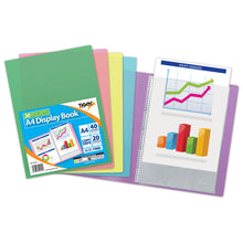 Tiger A4 20-Pocket Flexi Display Book – Pastel Colours