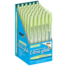 Tiger Ultra-Glide Ballpoint Pens – Lime Green, Box of 50