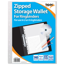 Tiger A4 Zipped Ring Binder Storage Wallet – Clear