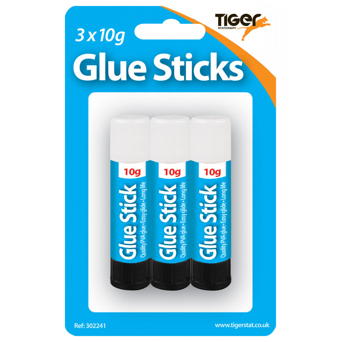 Tiger PVA Glue Sticks 10g – Pack of 3