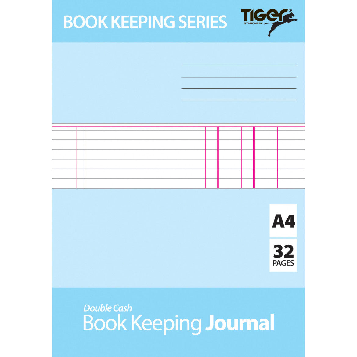 Tiger A4 Book Keeping Journal Book