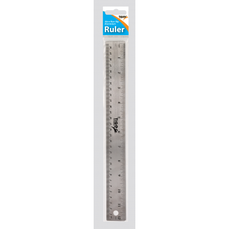Tiger 30cm Stainless Steel Ruler – Cork Backed