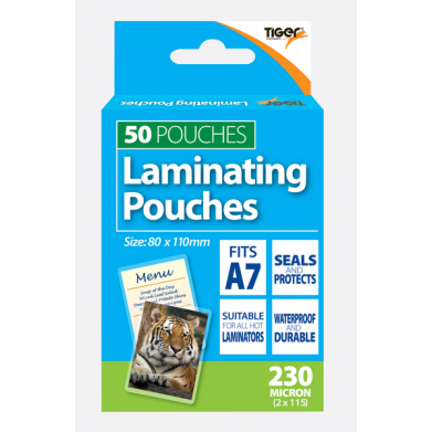Tiger A7 Laminating Pouches – Pack of 50