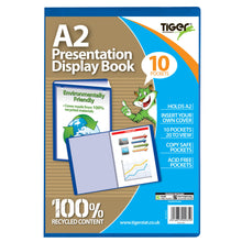 Tiger A2 Presentation Display Book – 10 Pockets, Blue