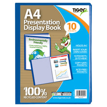 Tiger A4 Presentation Display Book – 10 Pockets, Blue