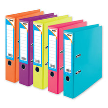 Tiger A4 Gloss Board Lever Arch File – Bright Assorted Colours