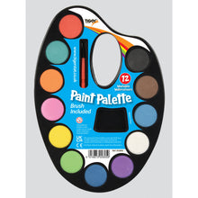 Tiger Paint Palette with 12 Colours and Brush