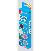Tiger Poster Paint Set – Assorted Colours with Brushes