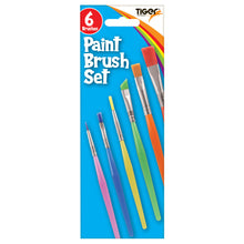 Tiger Coloured Artist Paint Brush Set – Pack of 6